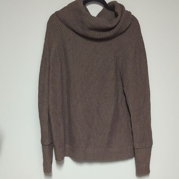 Market & Spruce Brown Cowl Neck Sweater with Relaxed Fit - Picture 1 of 6